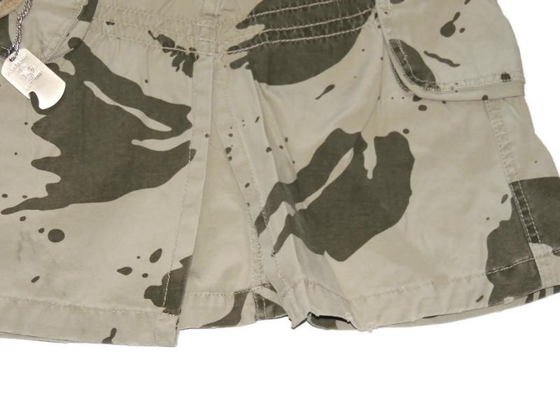 Long cotton skirt, camouflage pattern with bottle opener