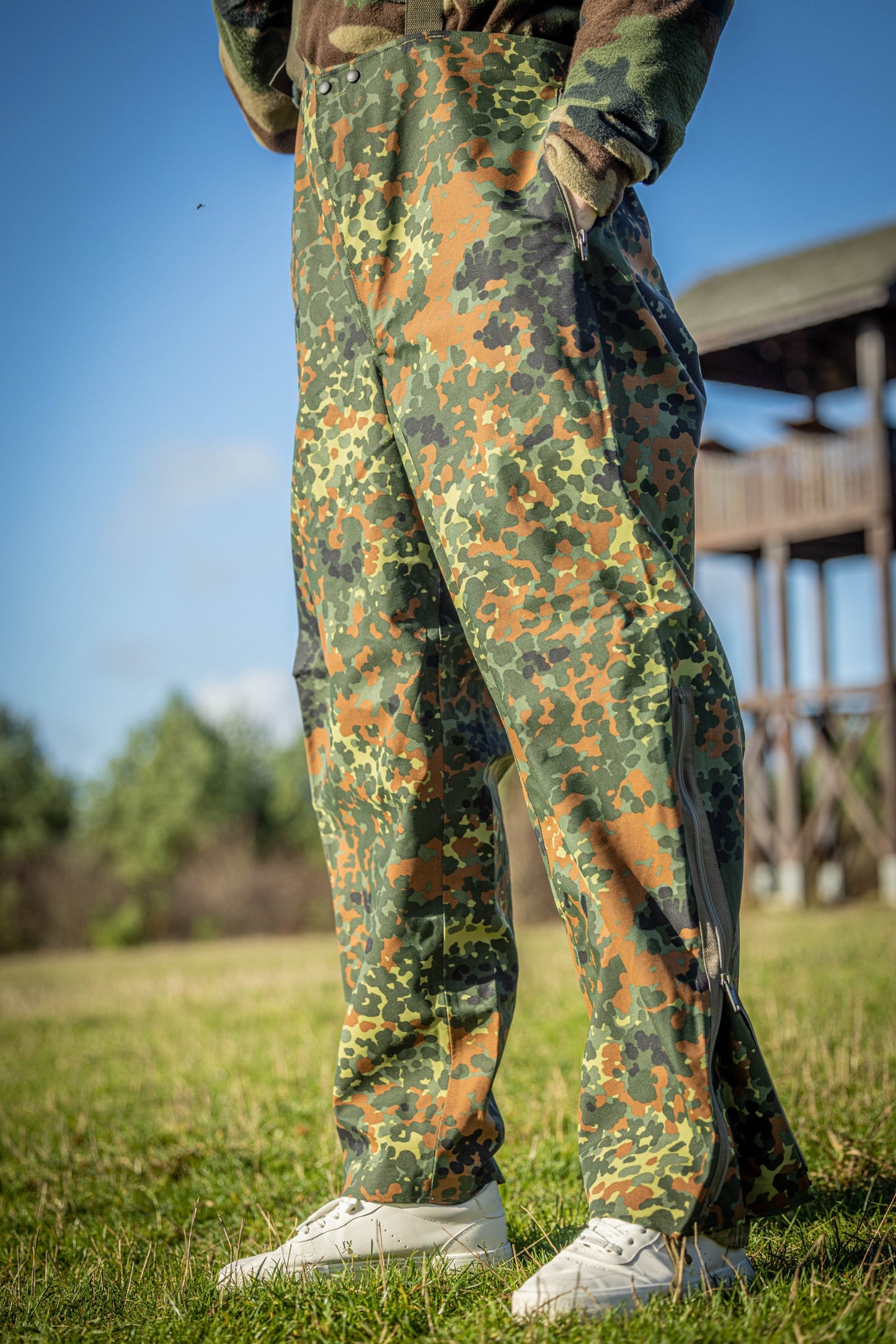 Spodnie Przeciwdeszczowe Flecktarn BW 48/50 II Medium