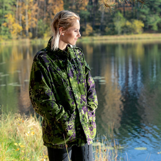 Kurtka Duńska Wojskowa Oryginał Rozmiar 4 kamuflaż M84 zielony flecktarn