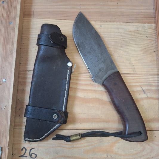 Hand Made Survival Knife with Full Tang Leather Sheath