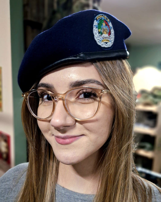 Beret Granatowy Policji Angola z emblematem 55cm Afryka