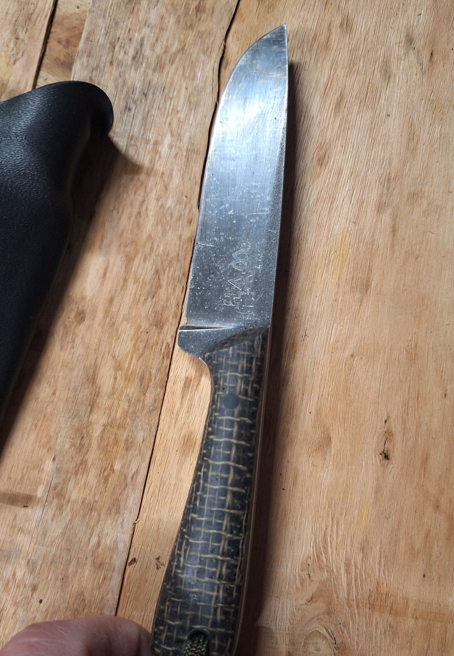 Mały nóż taktyczny na strzelnicę pochwa kydex fulltang