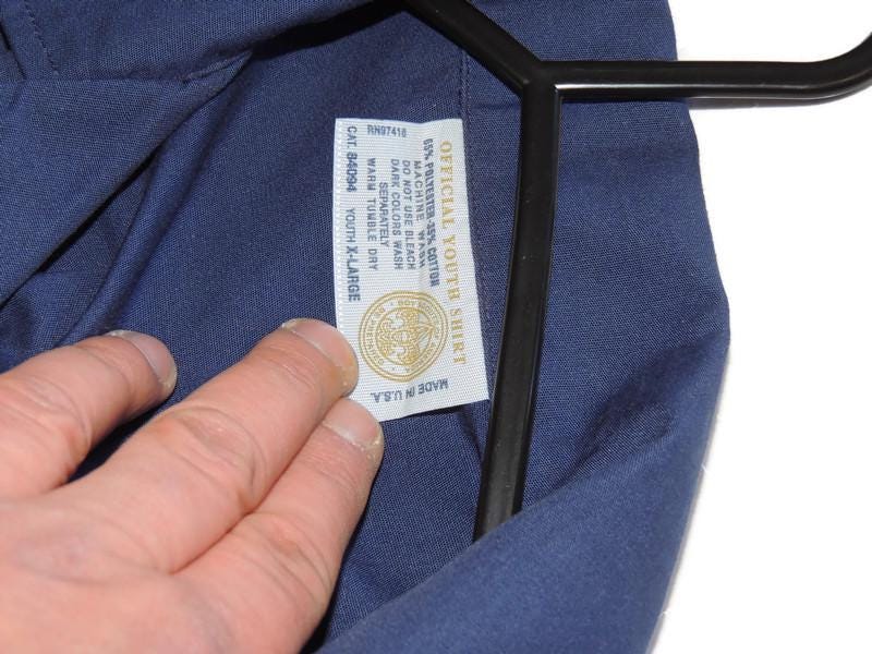 Koszulka polowa Boy Scouts of America z odznaką granatowa młodzieżowa XL wyprodukowana w USA