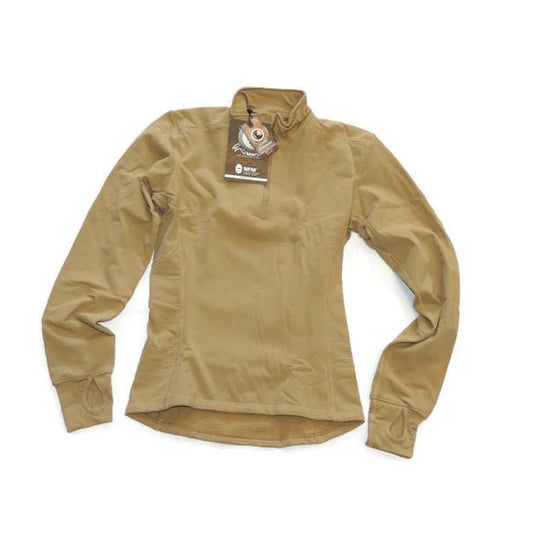 NFM Garm Coyote Tan Micro Fleece Polartec HSO 1/2 Reißverschluss Langarm Thermokleidung