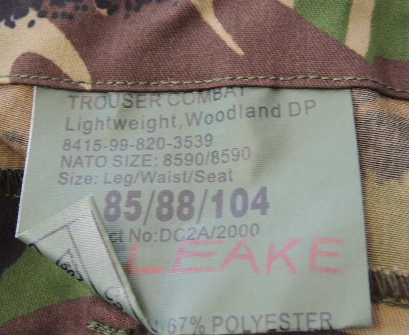 Spodnie tropikalne wojskowe DPM Brytyjskie 85/88/104 Świetny Stan