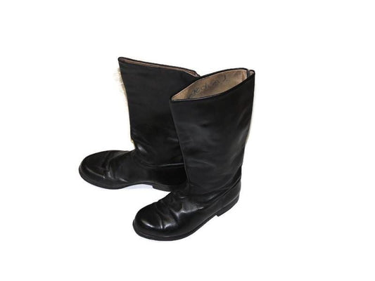 Ungarische Militärstiefel schwarz Größe 42,5 EU Original Leder
