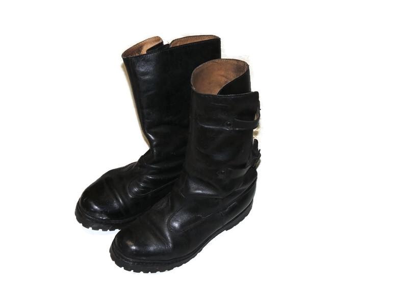 Original Polish Army motorcycle boots from the 1980s