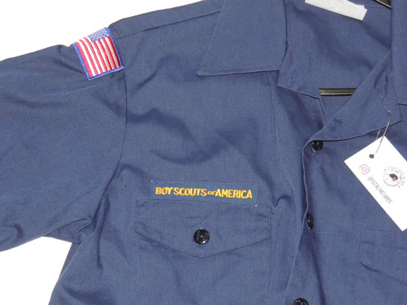 Koszulka polowa Boy Scouts of America z odznaką granatowa młodzieżowa XL wyprodukowana w USA