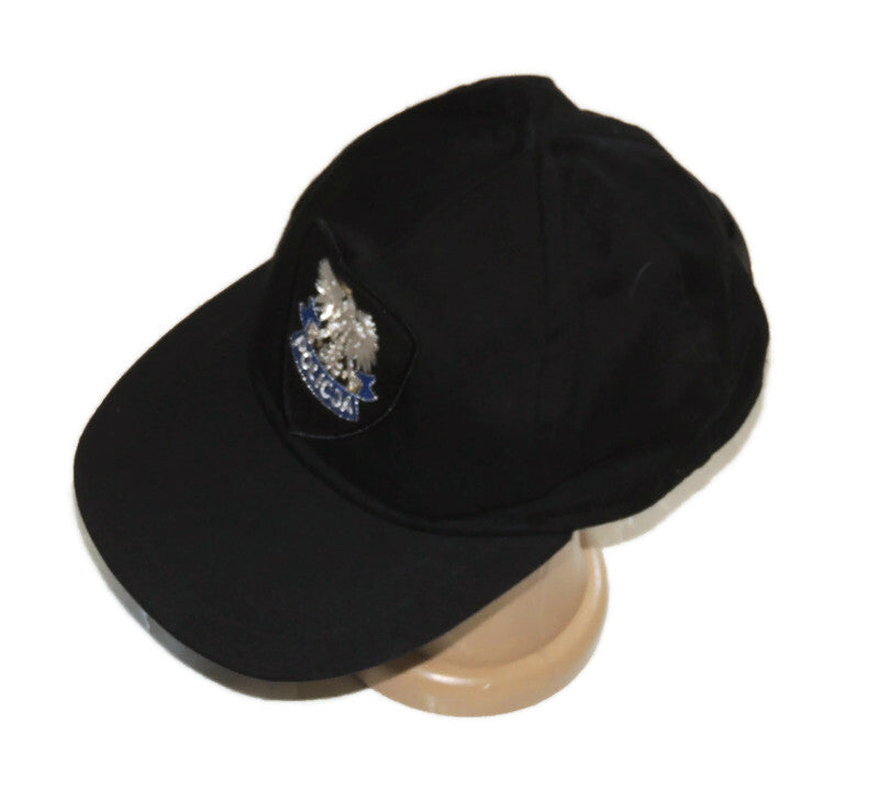 Czapka polskiej policji czarna z orzełkiem starszy wzór 57cm