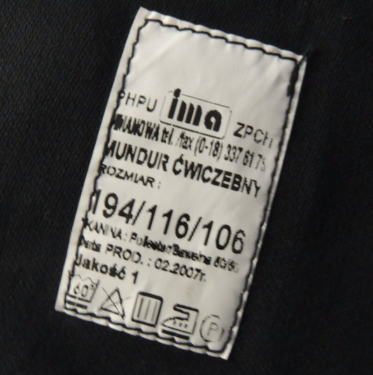Bluza policyjna polowa czarna 194/116 Mundur Ćwiczebny Stary Wzór