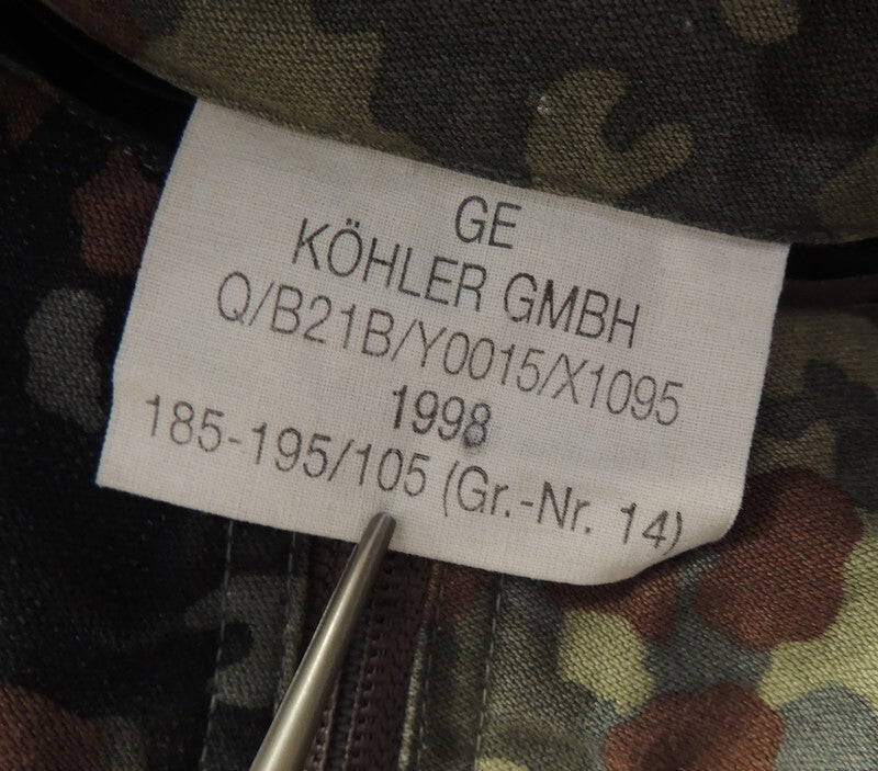 Kombinezon czołgisty wojskowy Bundeswehr w kamuflażu Flecktarn Gr 14