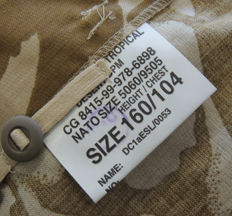 DDPM Wüstencamouflage-Bluse, britische Armee, 160/104 NEU