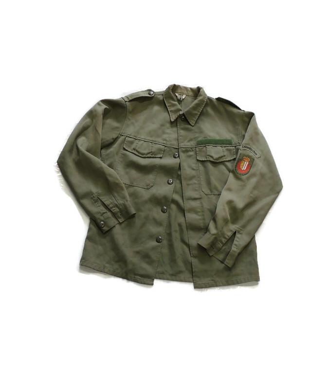 Österreichisches Bundesheer Feuerwehrhemd Enzerkirchen Buttondown OD Grün Original