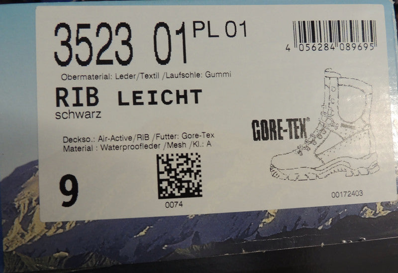 Meindl Rib Leicht 43 high boots, black