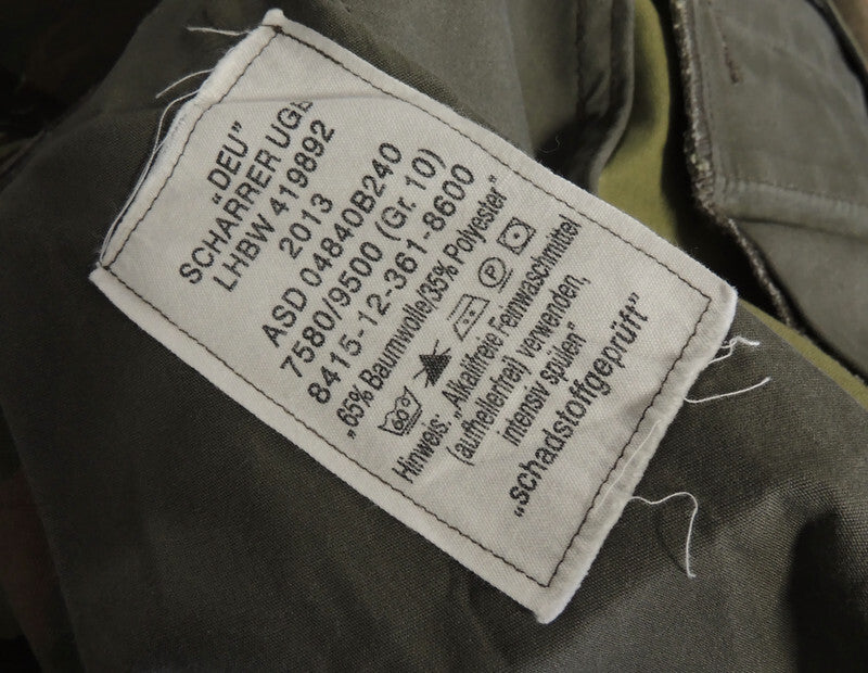Spodnie Bundeswehr Flecktarn wydane Gr 10 duże krótkie oryginalne