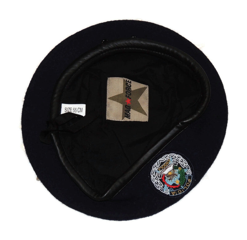 Beret Granatowy Policji Angola z emblematem 55cm Afryka