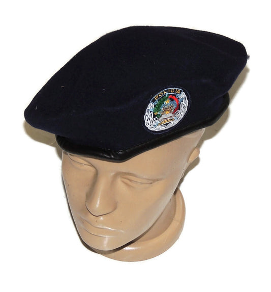 Beret Granatowy Policji Angola z emblematem 55cm Afryka