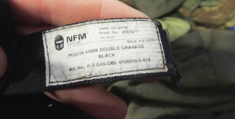 Doppelte 40-mm-Molle-Pals-NFM-Tasche, Schwarz, Klettverschluss