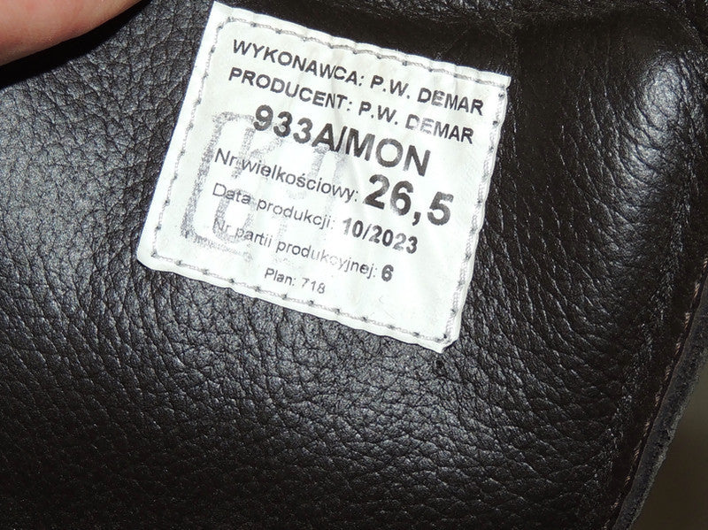 Polish Army Winter Boots Dark Brown 933A/MON 26.5cm NEW