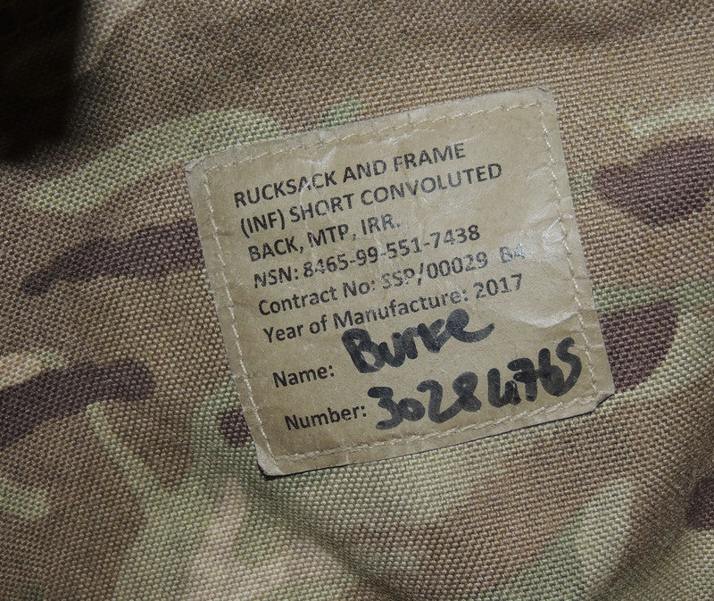 MTP Bergen INF Kurzer Rucksack mit Cordura-Taschen, Militär