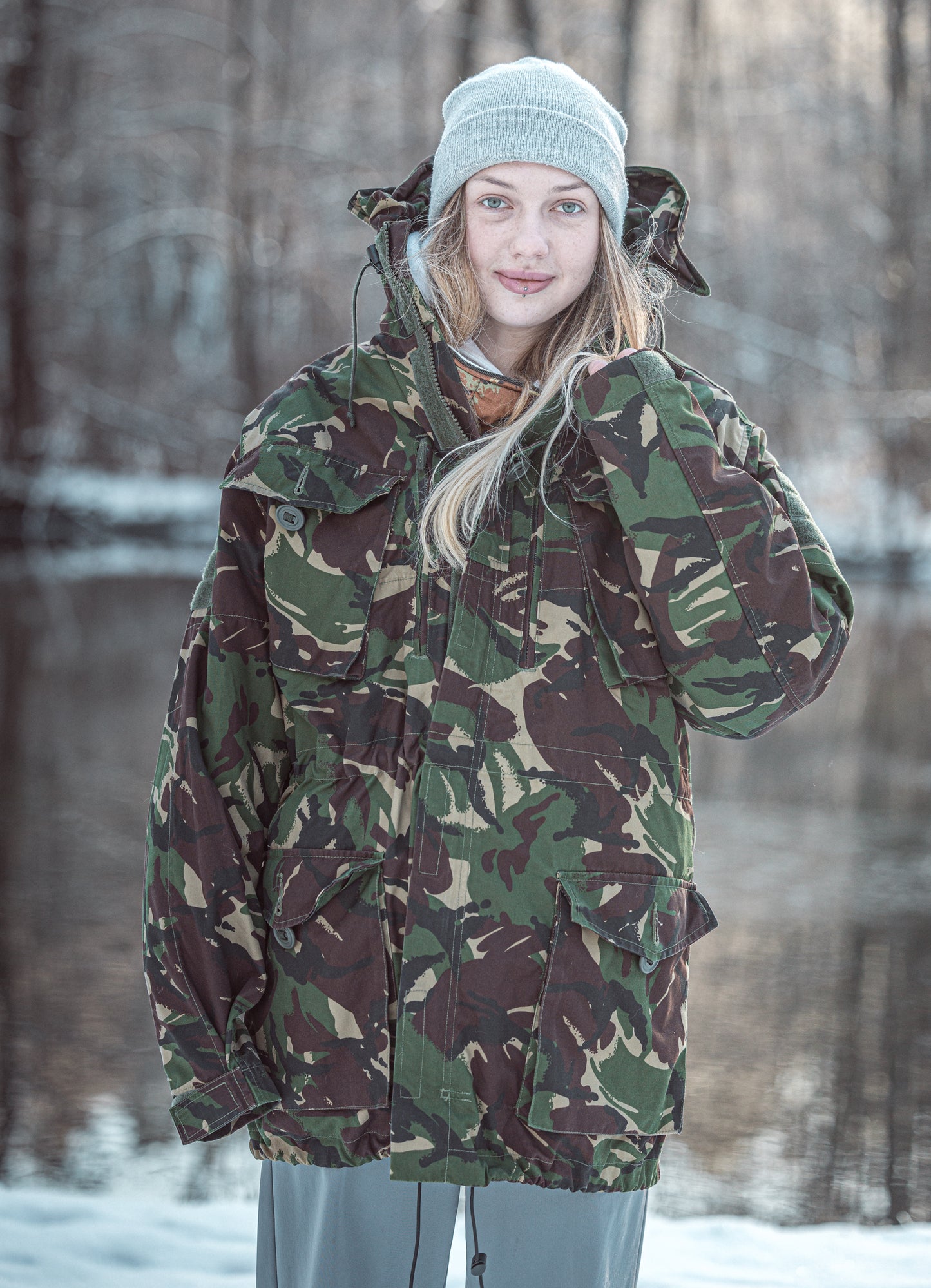 Kurtka wojskowa Brytyjska Smock Windproof kaptur DPM 180/96