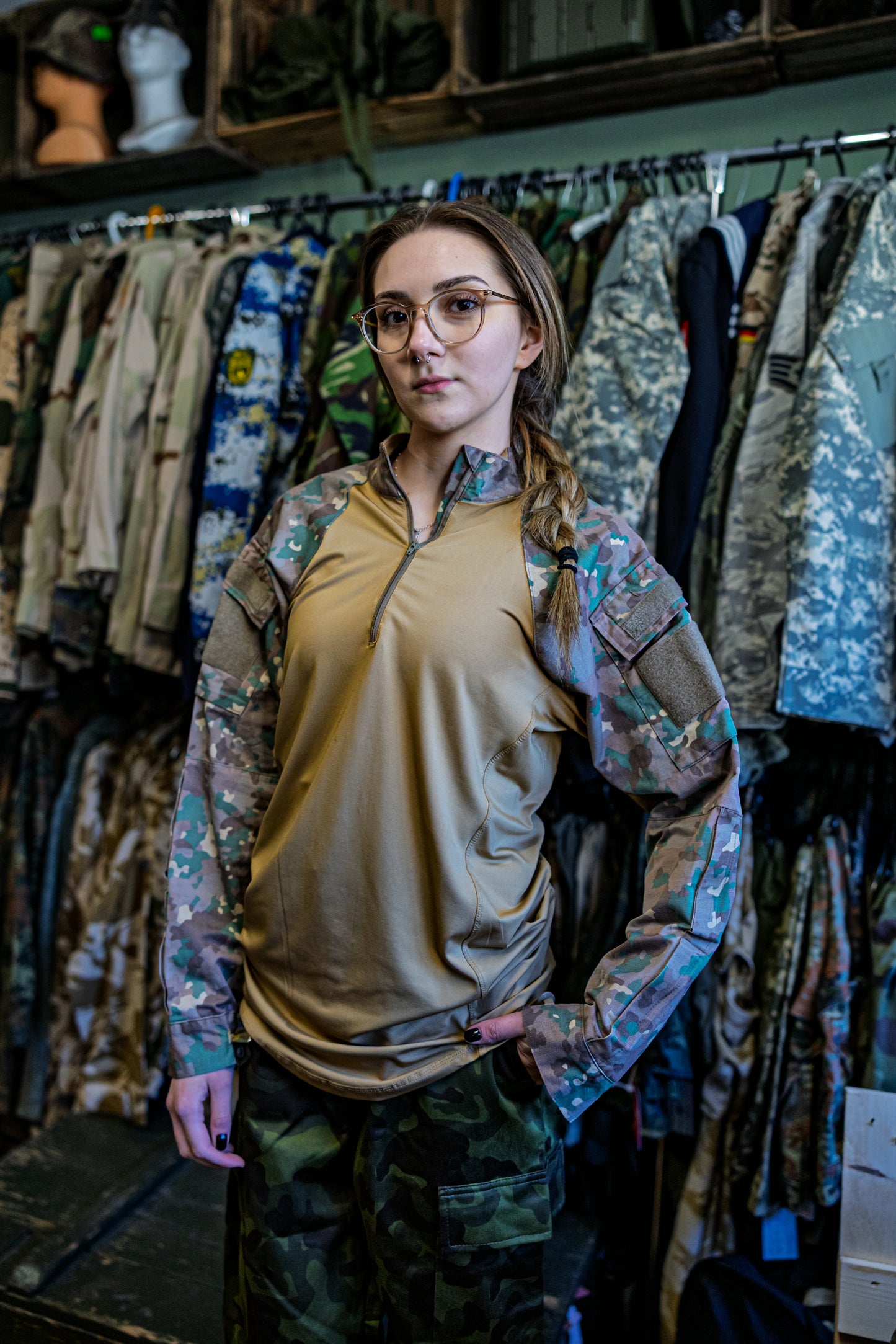 Original Romanian combat shirt Fractal Woodland