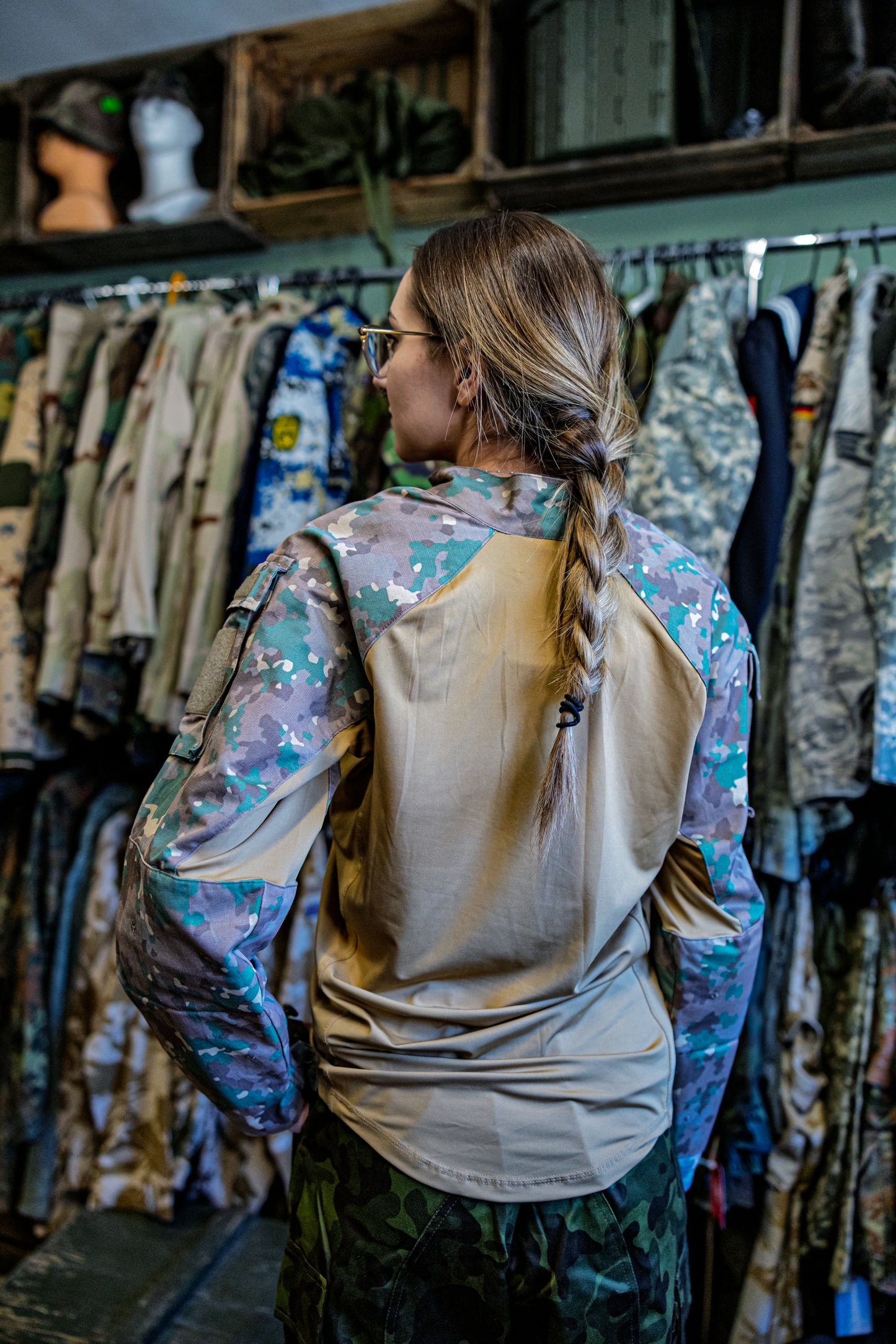 Original Romanian combat shirt Fractal Woodland