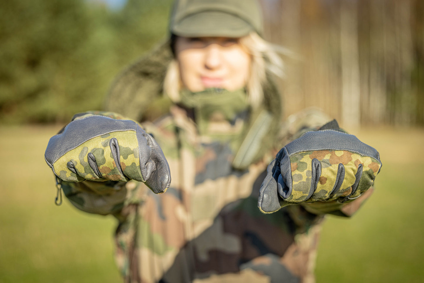 Rękawice niemieckie zimowe GR 8 Oryginał BW Bundeswehr Flecktarn