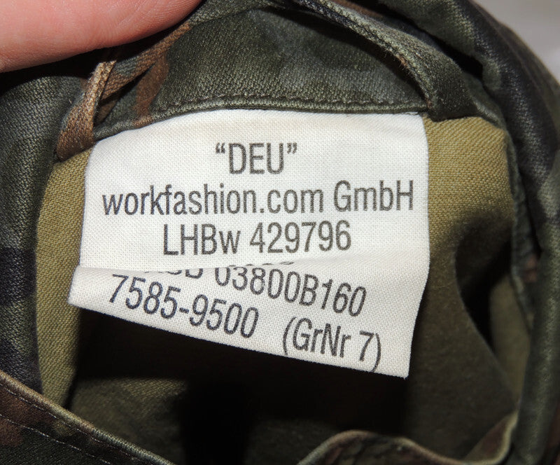 Kombinezon czołgisty wojskowy Bundeswehr w kamuflażu Flecktarn Gr 7