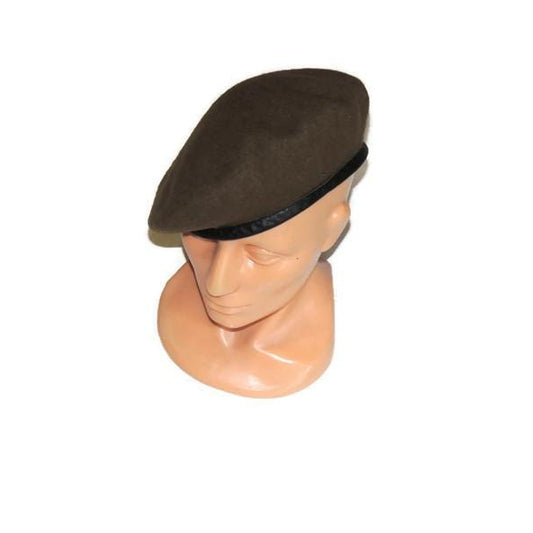 British Wool Brown Military Beret NEW