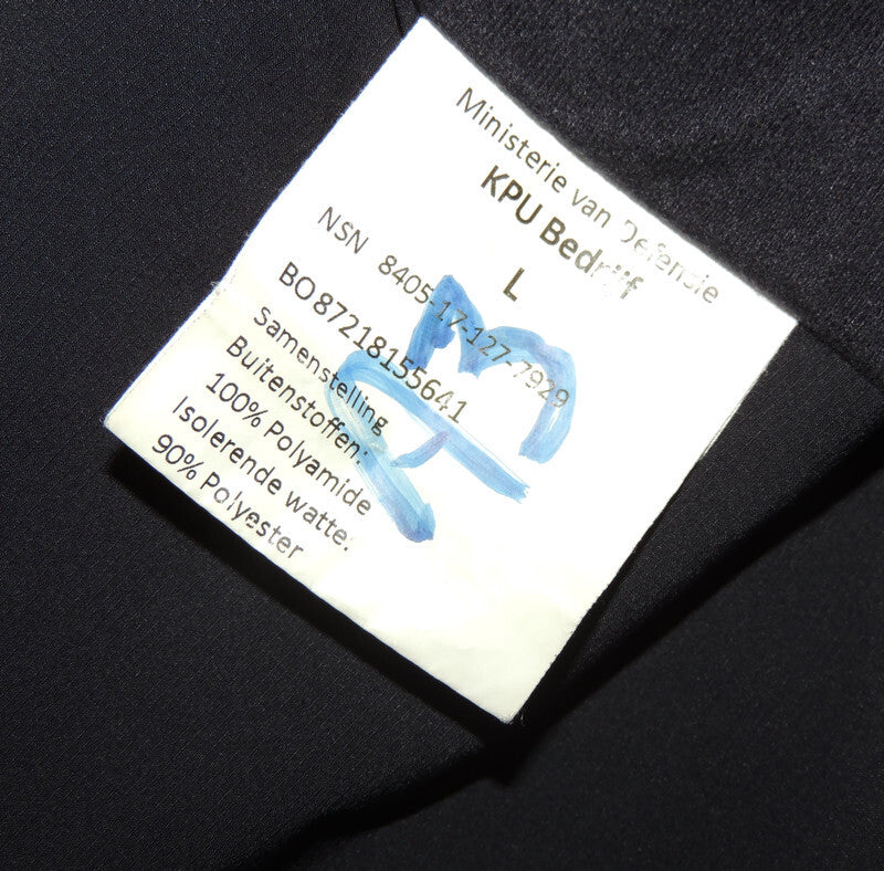 Dutch military padded down jacket Navy Blue L Contract