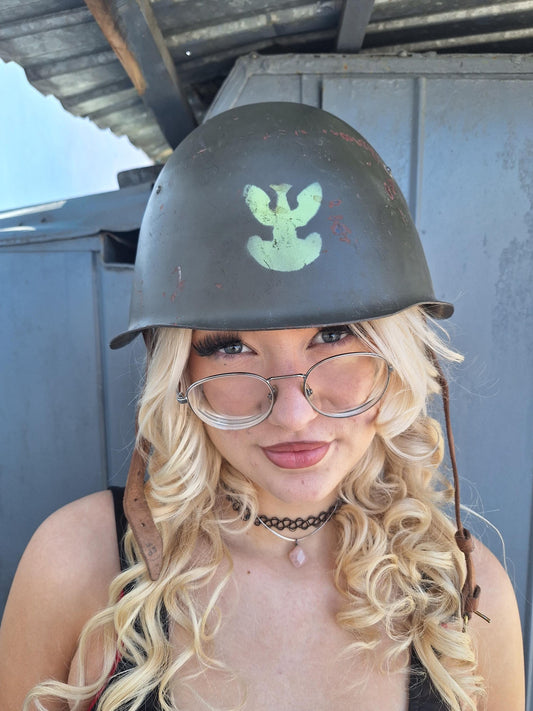 Original Cold War Polish Army Steel Helmet