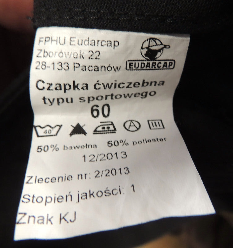 Czapka polskiej policji czarna z orzełkiem starszy wzór 60cm