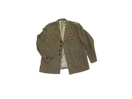 Lieutenant Colonel's garrison blouse trimmed with original Cold War pattern from the 1960s.
