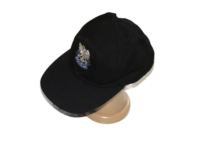 Czapka polskiej policji czarna z orzełkiem starszy wzór 57cm