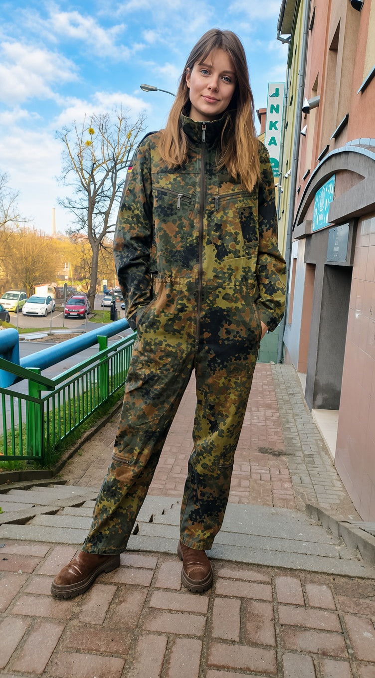 Kombinezon czołgisty wojskowy Bundeswehr w kamuflażu Flecktarn Gr 7