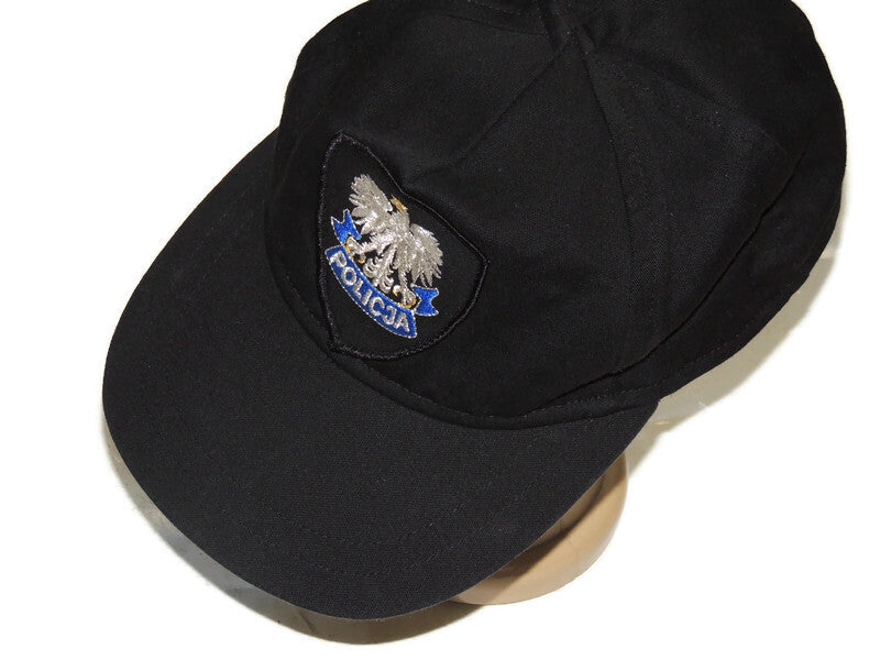 Czapka polskiej policji czarna z orzełkiem starszy wzór 60cm