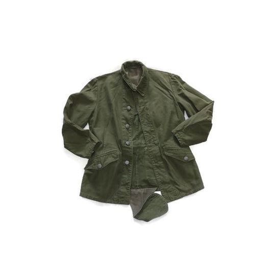 Bluza wojskowa szwedzka retro z lat 80. z ogonem zielona C44