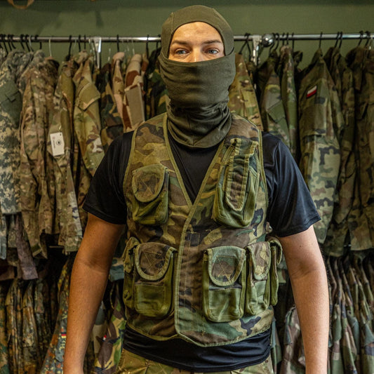Old-generation woodland camouflage tactical vest of the Turkish Army