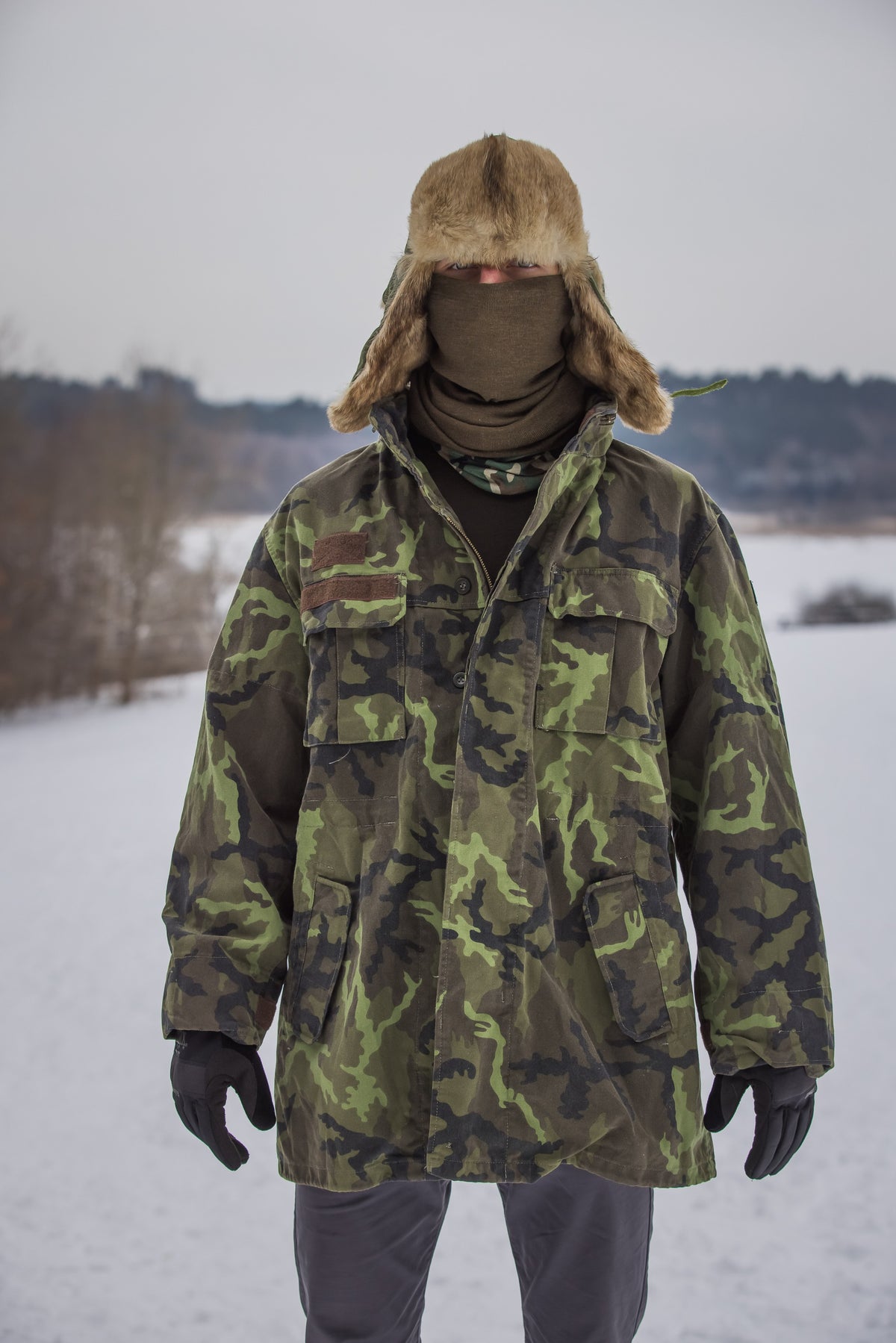 Czeska kurtka wojskowa typu parka w kamuflażu Vz. 95, rozmiar L