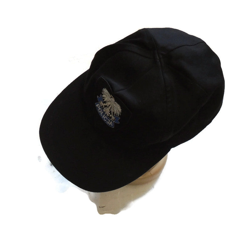 Czapka polskiej policji czarna z orzełkiem starszy wzór 60cm