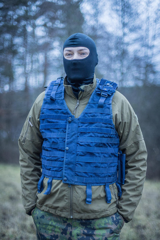 Polish Police Tactical Vest with MOLLE Pouches in Navy Blue Original