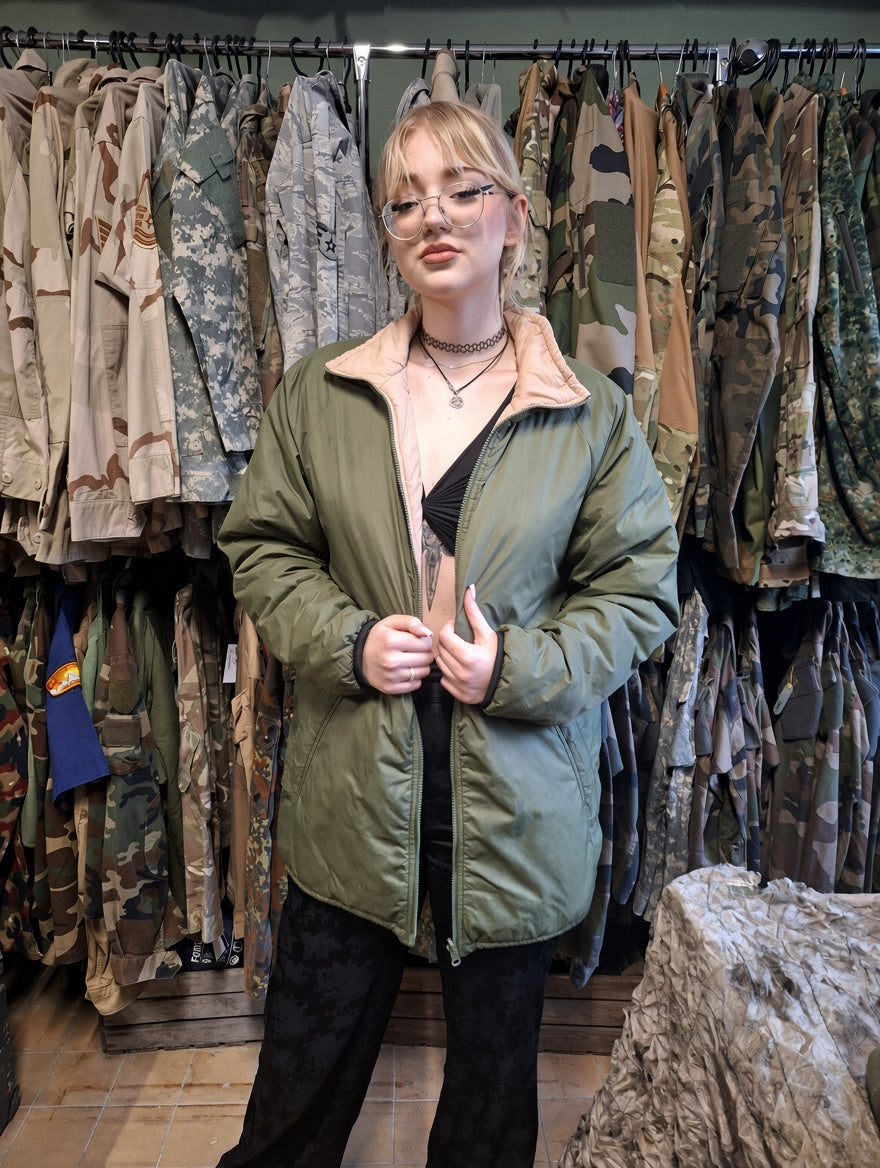 Kurtka Puchowa Brytyjska Softie Pertex Olive Sand Medium #3A