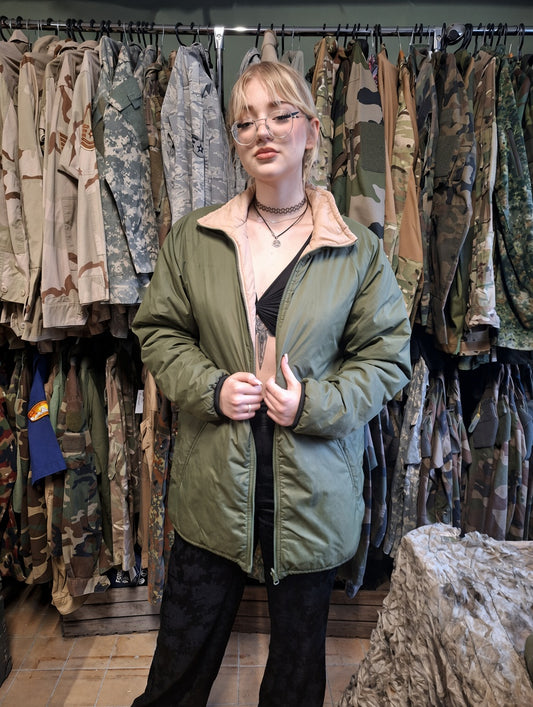 Kurtka Puchowa Brytyjska Softie Pertex Olive Sand Medium #3A